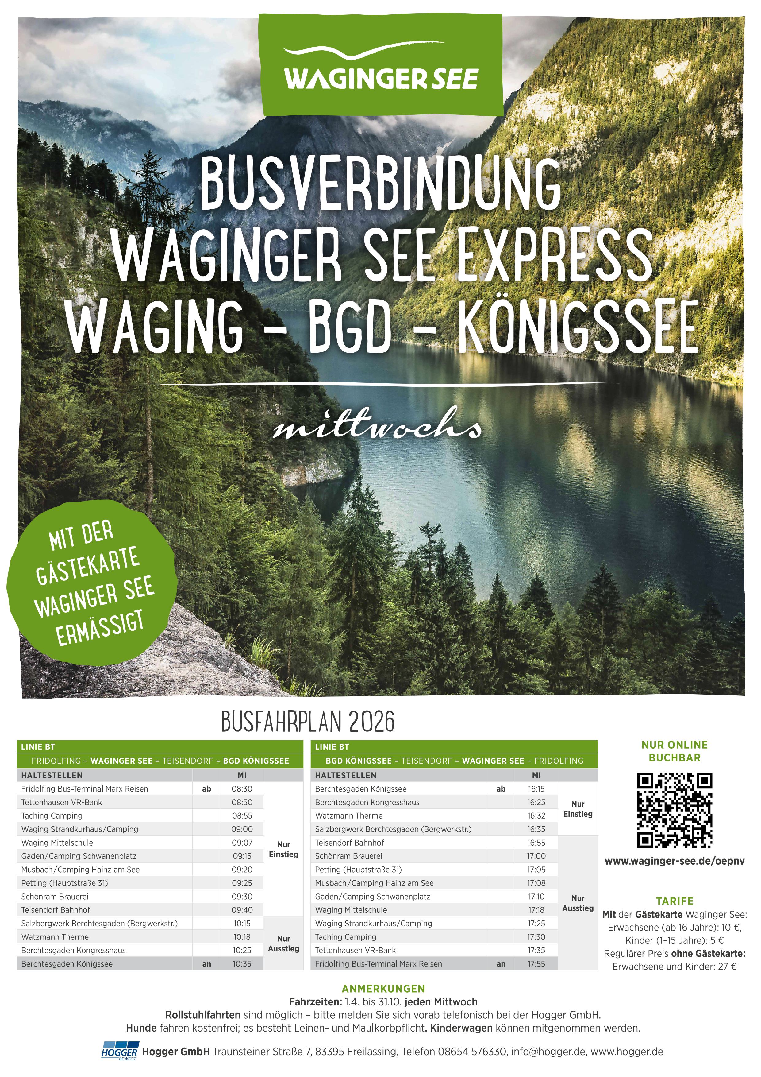 Waginger See Express Berchtesgaden