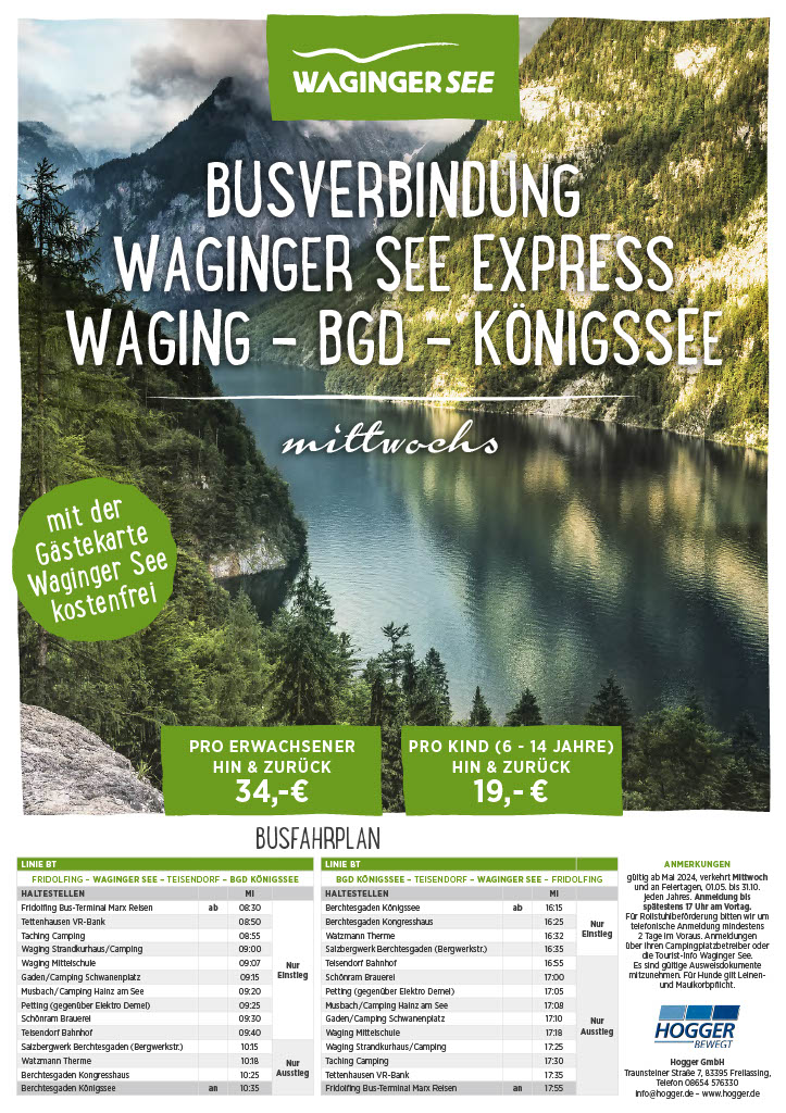 Waginger See Express Waging - Königssee