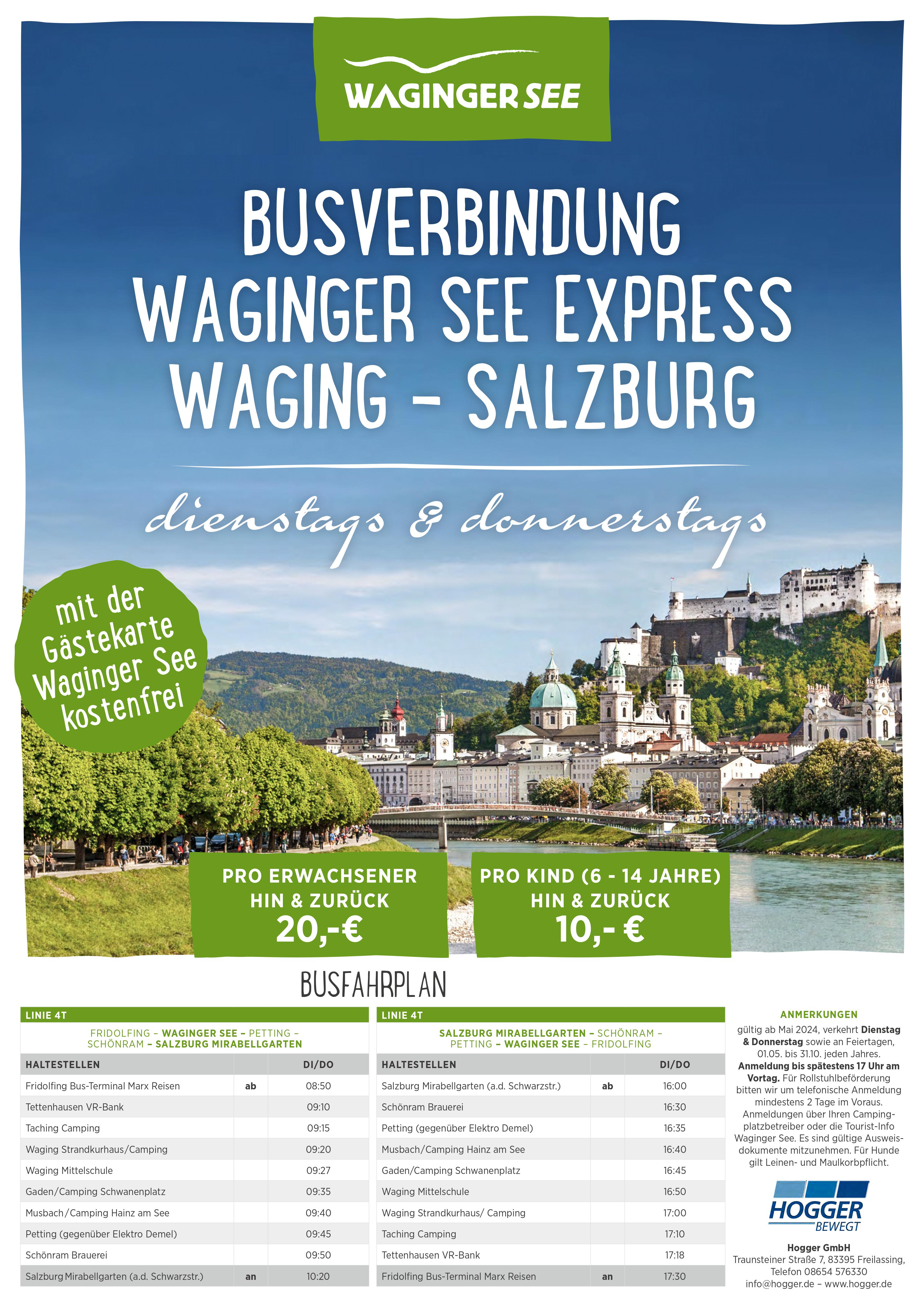Bild Waginger See Express Salzburg